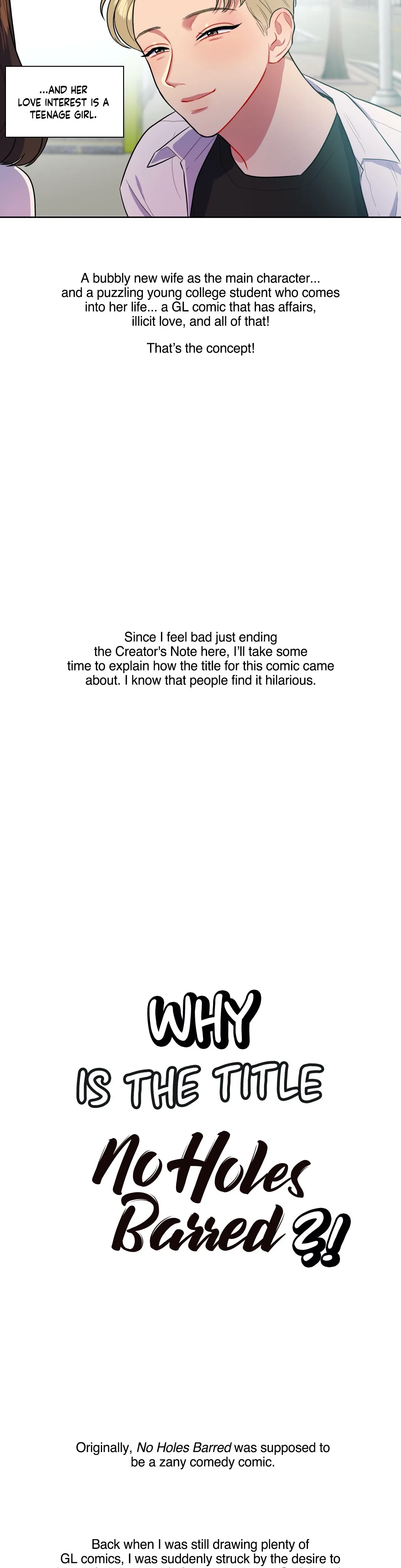 No Holes Barred Chapter 67x1 - Season 2 Creator's Note, page 2