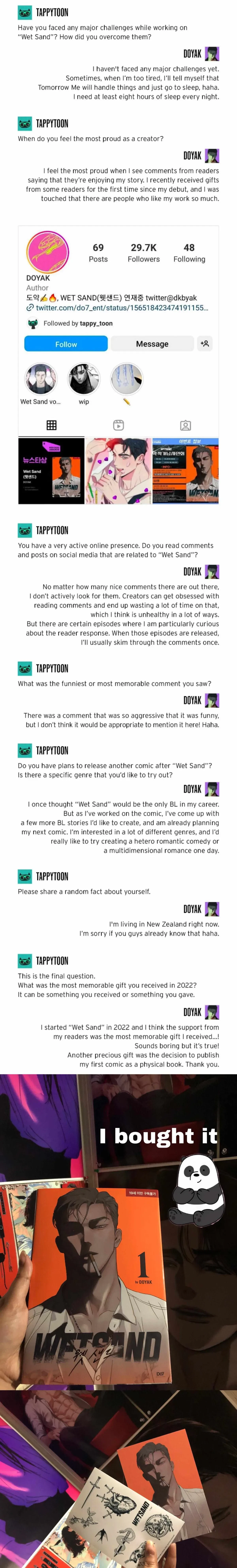 Wet Sand Bounus. : Creator Interview, page 3