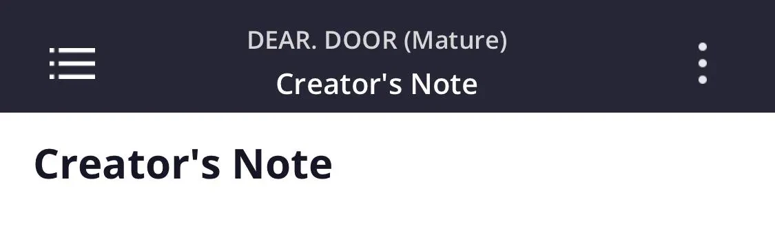 Chapter : Creator’s Note, page 2