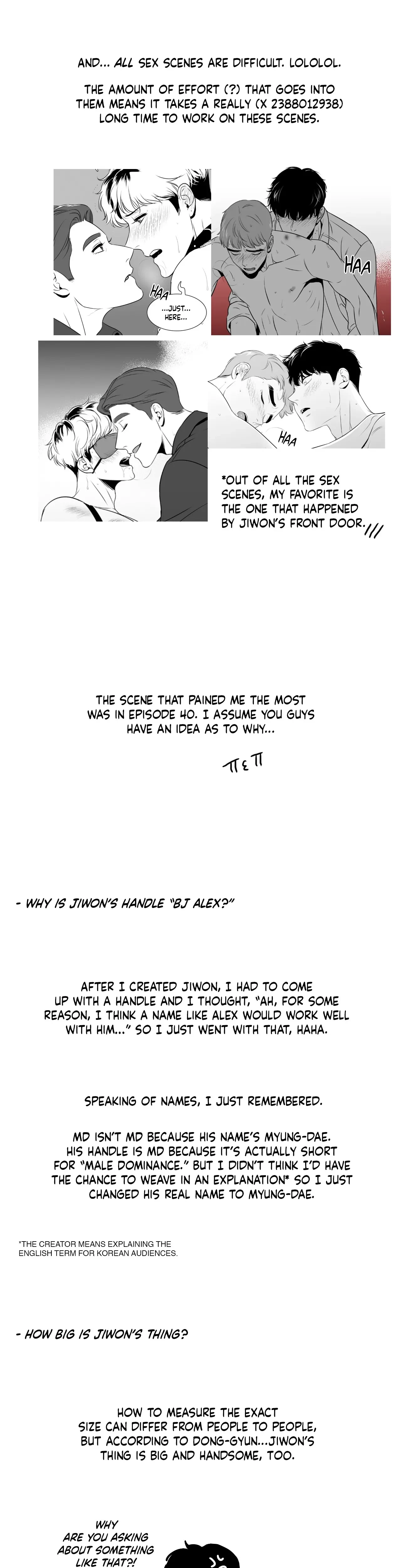 BJ Alex Chapter 51x1 - 1st Year Anniversary Q&A, page 9