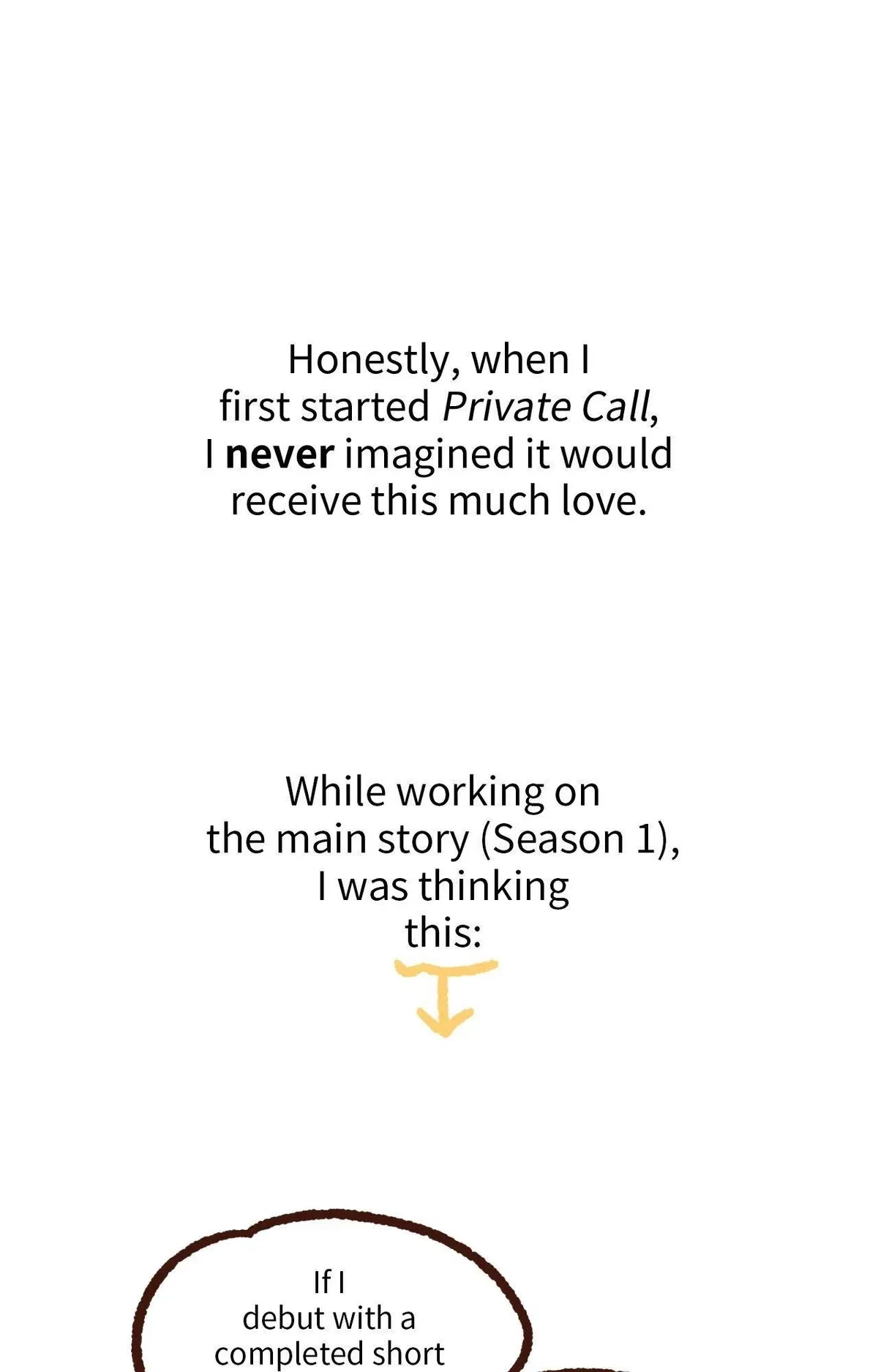 Extra. : Creator's Note 1, page 18