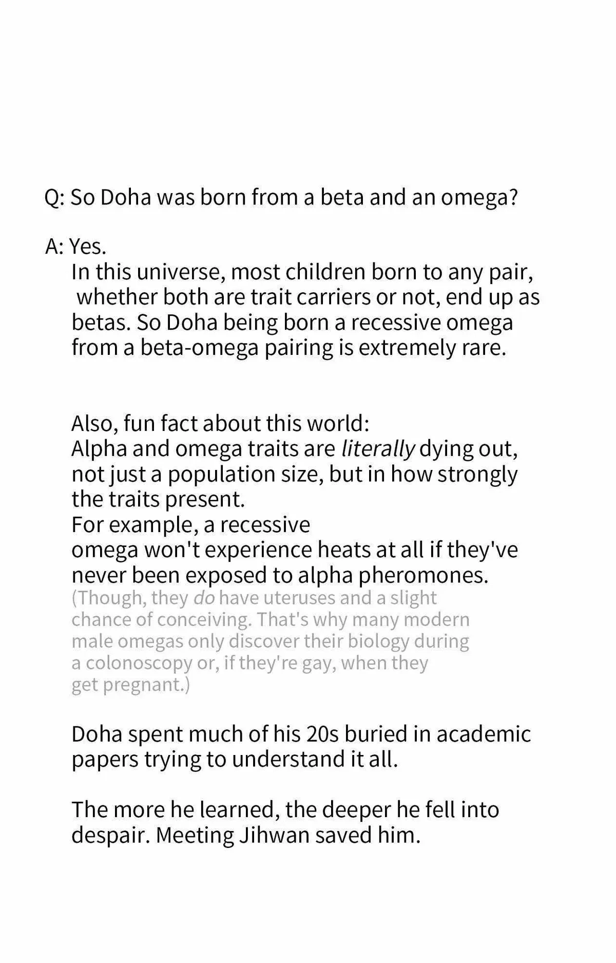 Extra. : Creator's Note 1, page 34