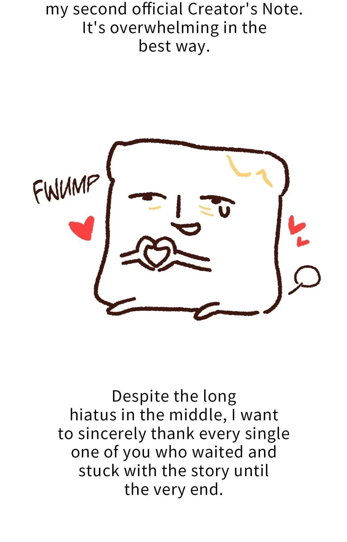 Extra. : Creator's Note 1, page 6