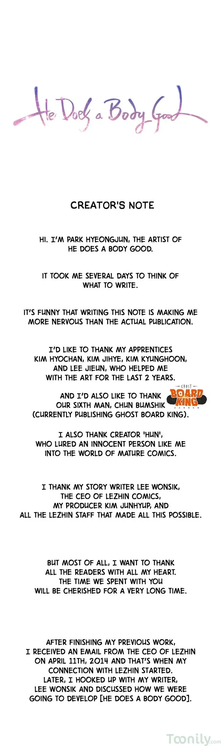 Creator's Note, page 3