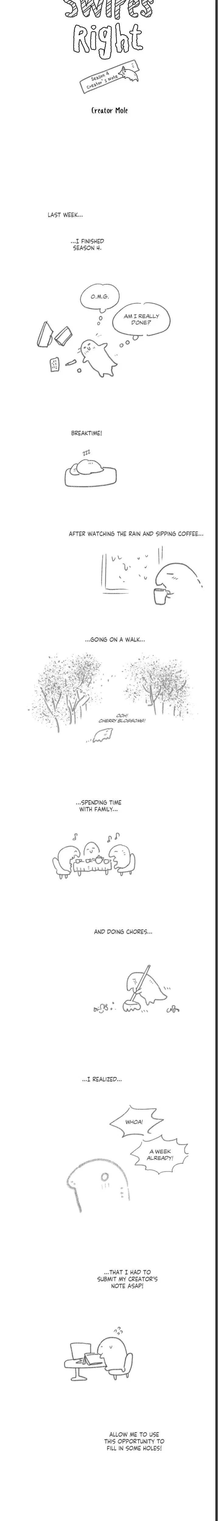 Nora Swipes Right Chapter 170x5 - Creator Note, page 2