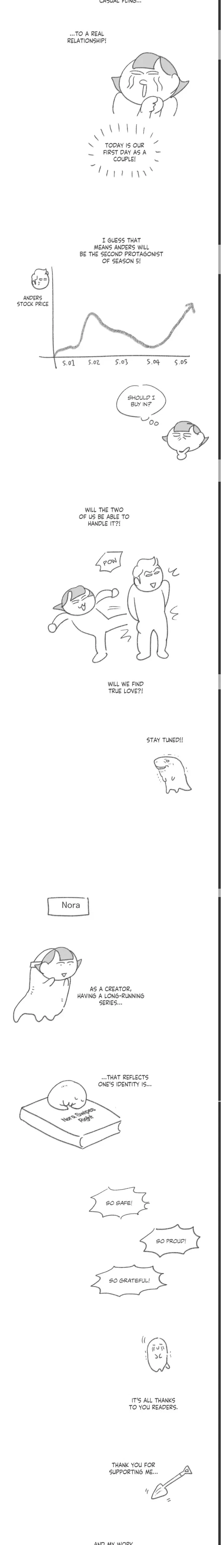 Nora Swipes Right Chapter 170x5 - Creator Note, page 7