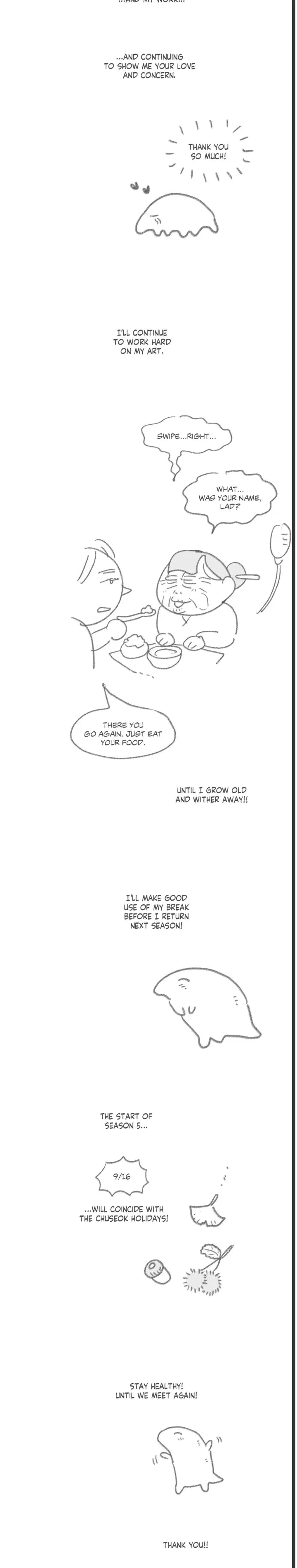 Nora Swipes Right Chapter 170x5 - Creator Note, page 8