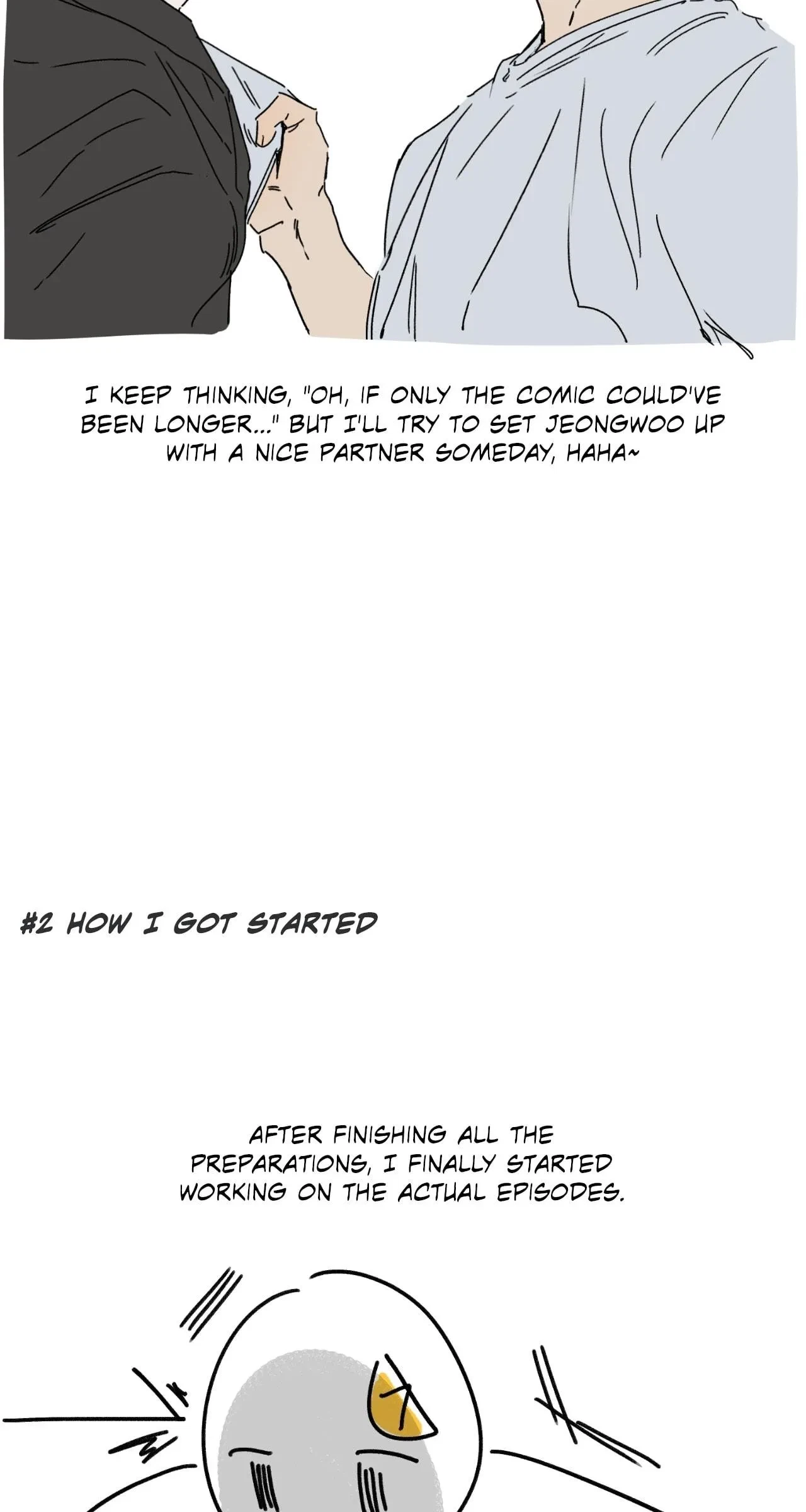 Slip Up Extra. : Creator's Note, page 13