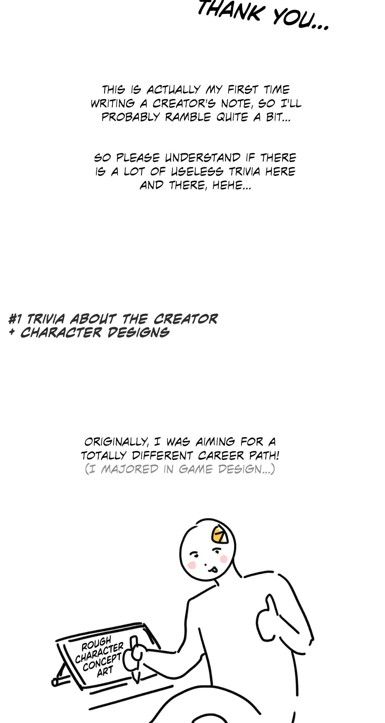 Slip Up Extra. : Creator's Note, page 3