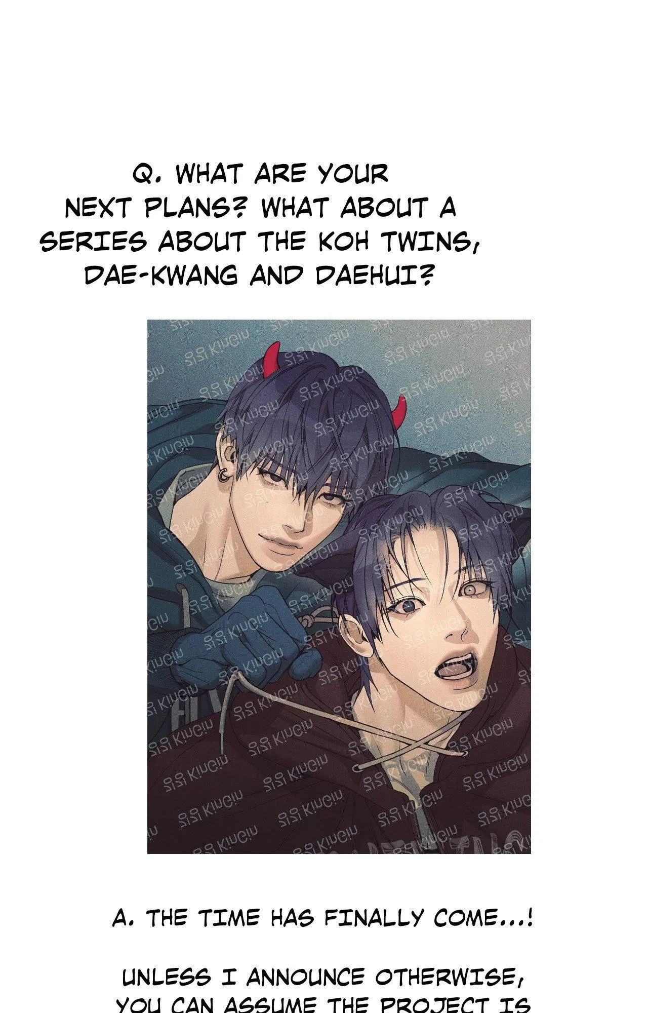 Extra. : Creator's Note, page 20