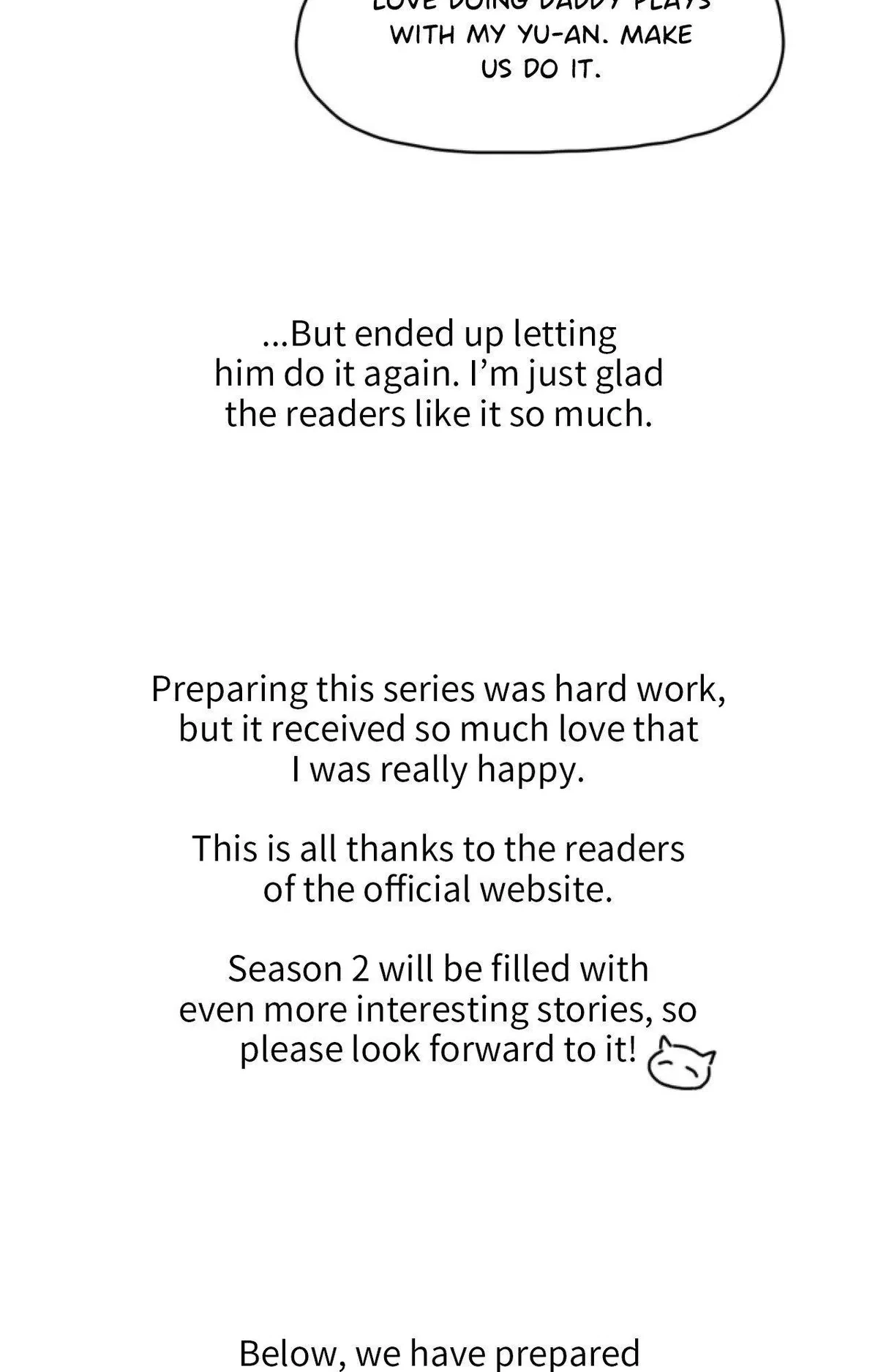 Extra. : Creator's Note, page 20