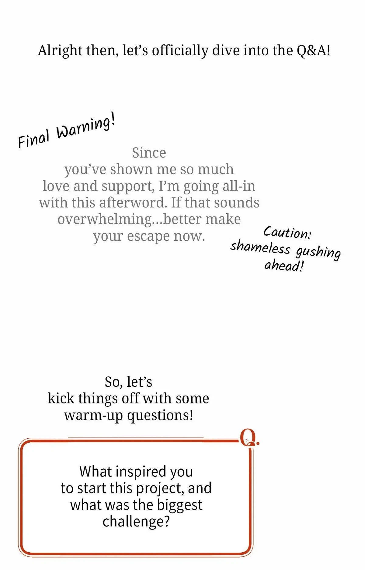 Extra. : Creator's Note, page 17