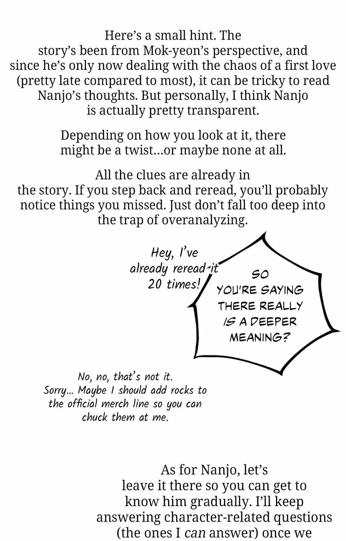 Extra. : Creator's Note, page 49