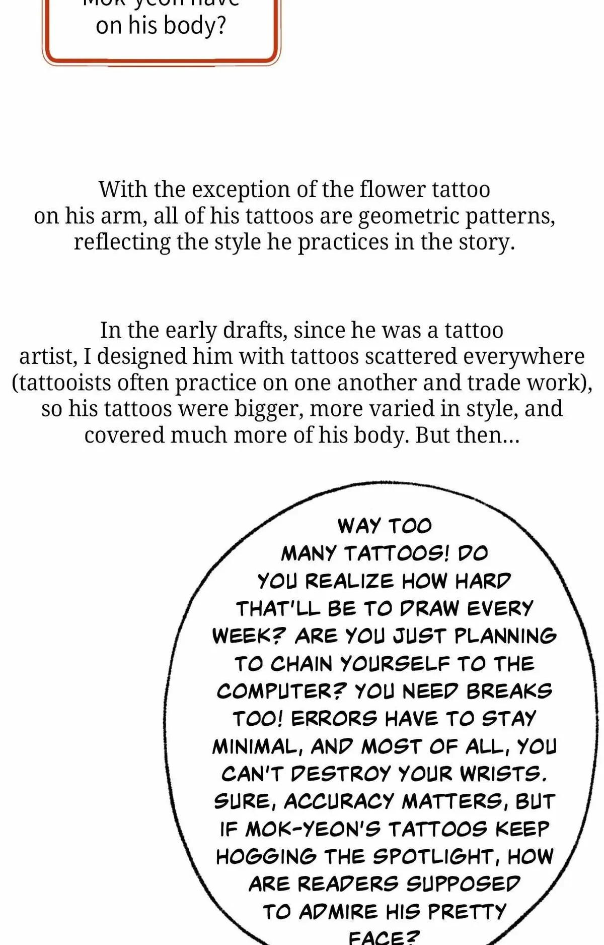 Extra. : Creator's Note, page 78
