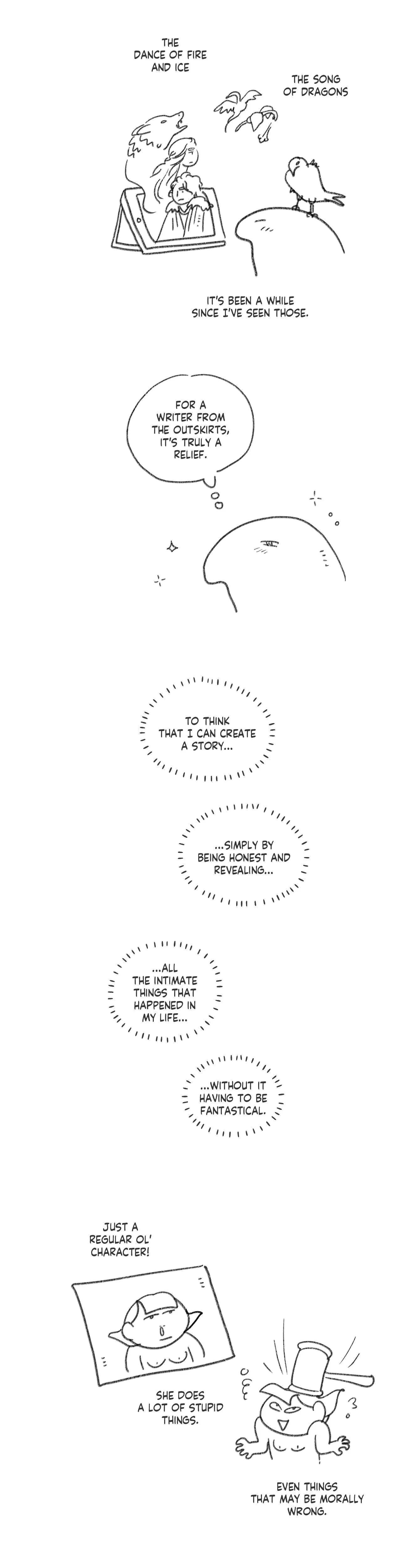 Nora Swipes Right Chapter 200x5 - Creator Note, page 4