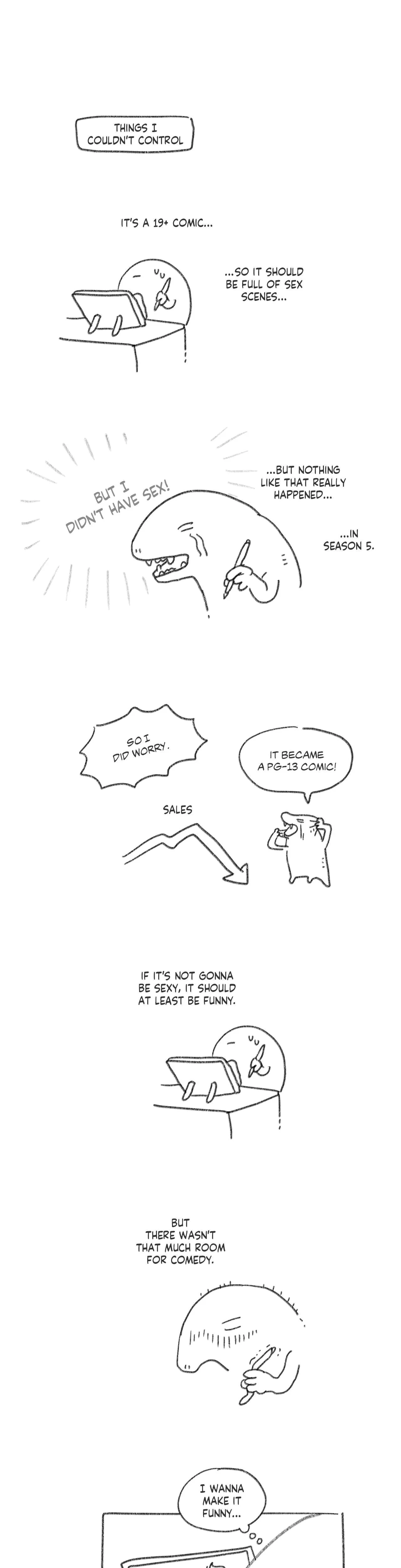 Nora Swipes Right Chapter 200x5 - Creator Note, page 6