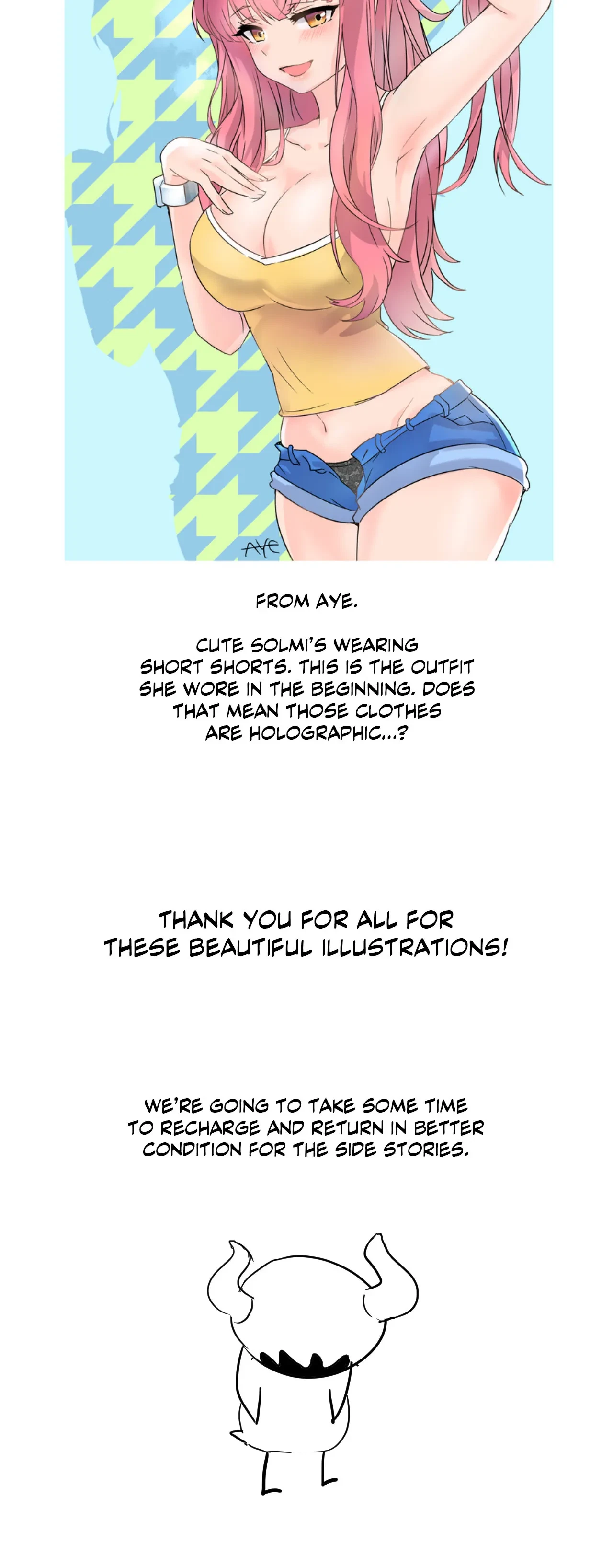 Solmi's Channel Chapter 50x1 - Creator's Note, page 18