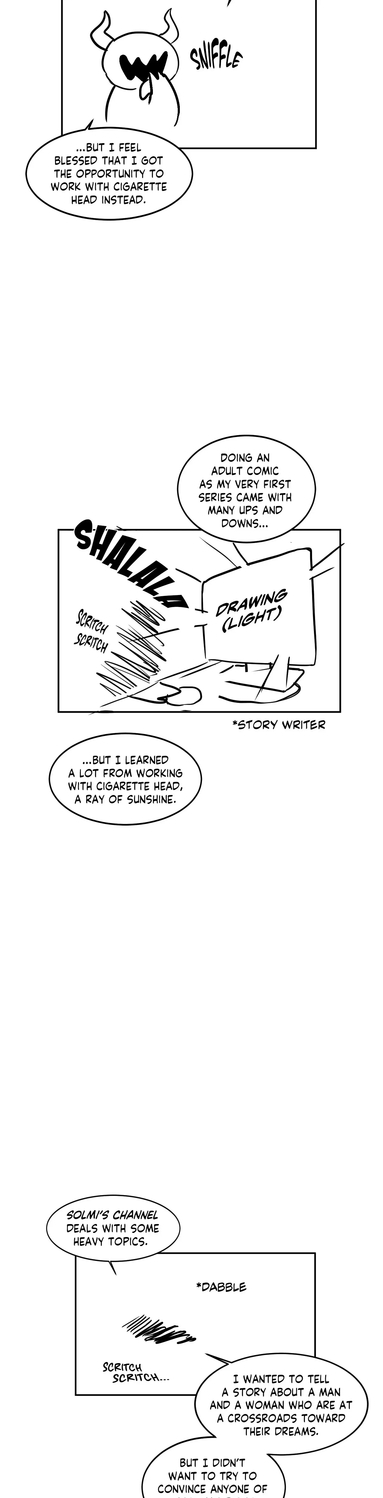 Solmi's Channel Chapter 50x1 - Creator's Note, page 3