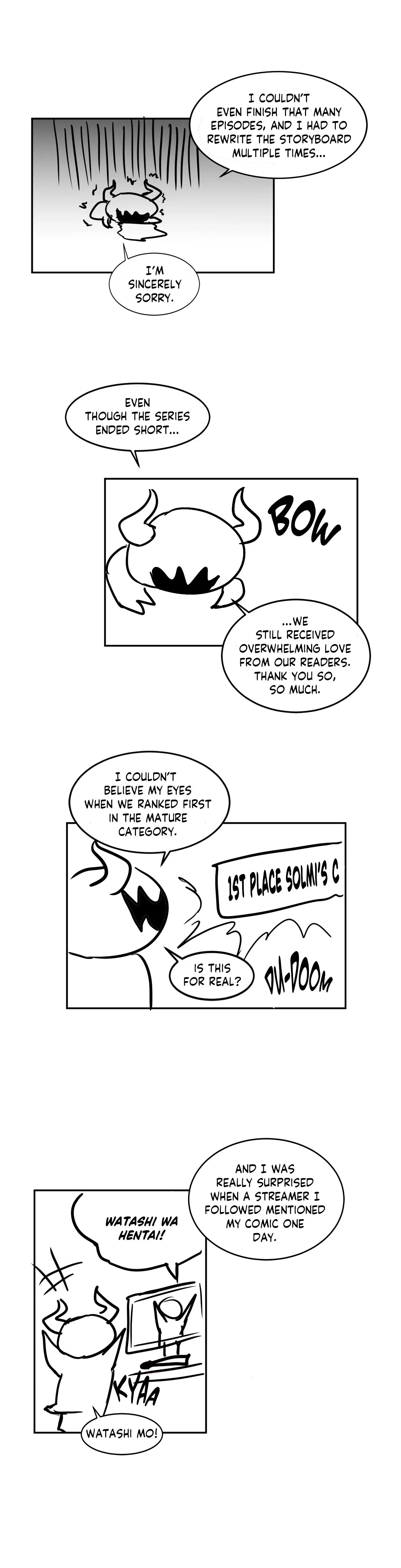 Solmi's Channel Chapter 50x1 - Creator's Note, page 8